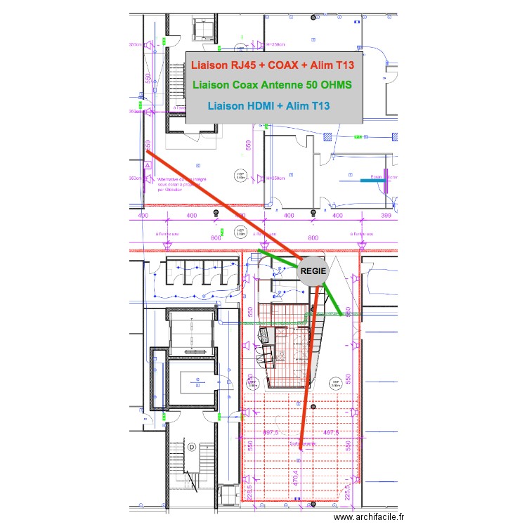 Cablage video et antennes. Plan de 0 pièce et 0 m2