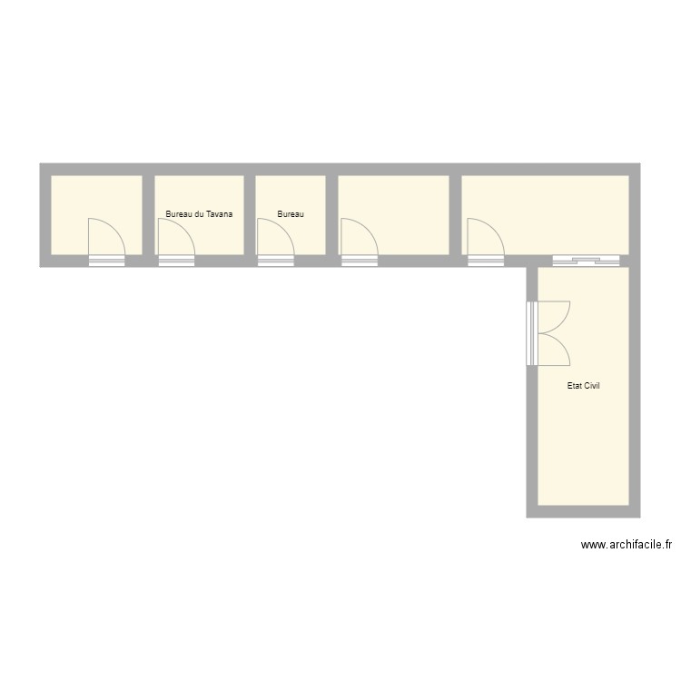 Plan Mairie de Tumara'a. Plan de 6 pièces et 31 m2