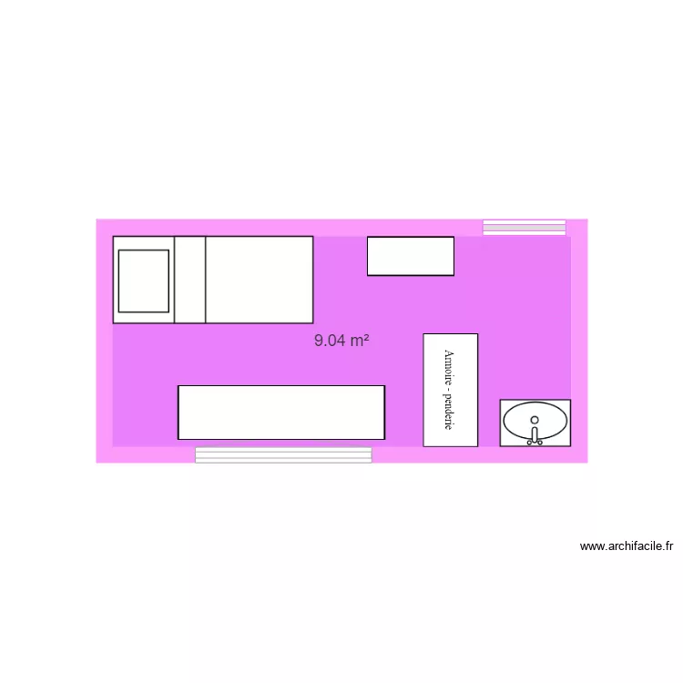 chambre internet finis. Plan de 