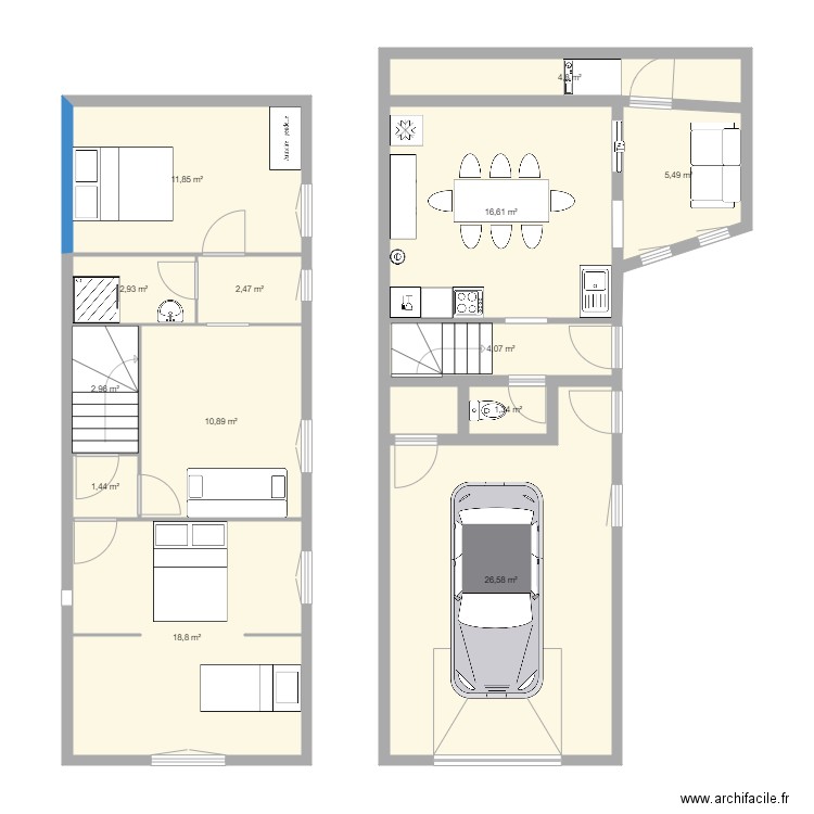Maison Tully 2. Plan de 13 pièces et 110 m2