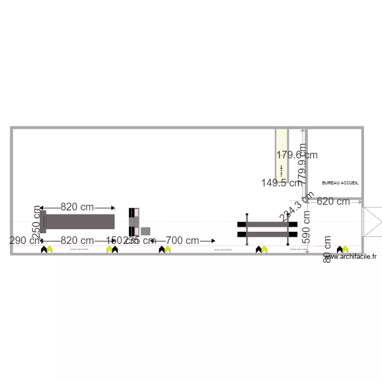 ROYE DESAXE. Plan de 