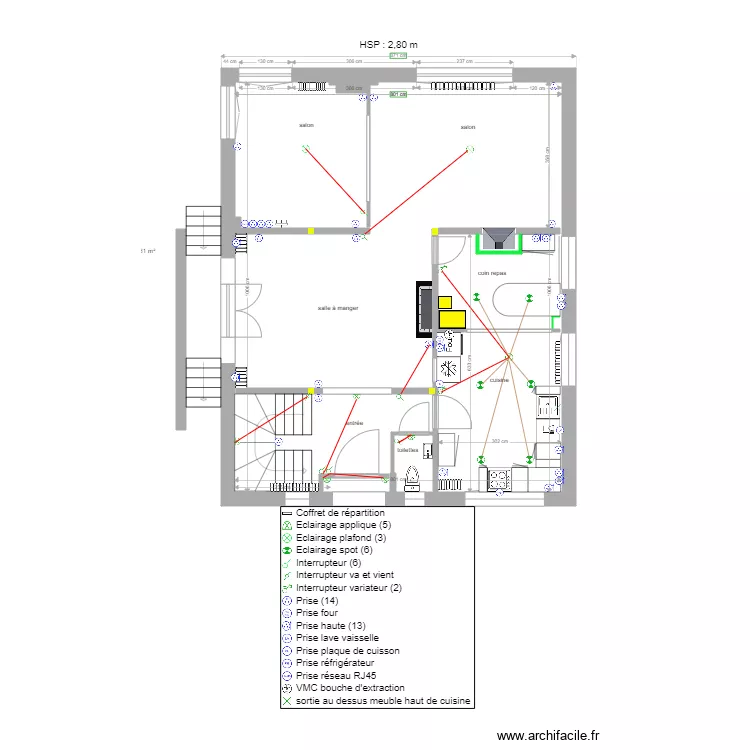 Enghien rez de chauss&eacute;e &eacute;lectricit&eacute; 29 12 2020. Plan de 