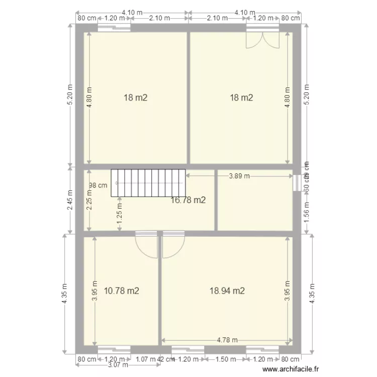Etage PROJET interieur. Plan de 