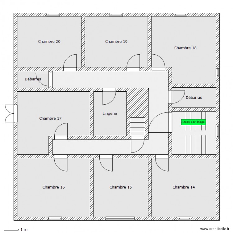 Auberge - 2e etage. Plan de 0 pièce et 0 m2