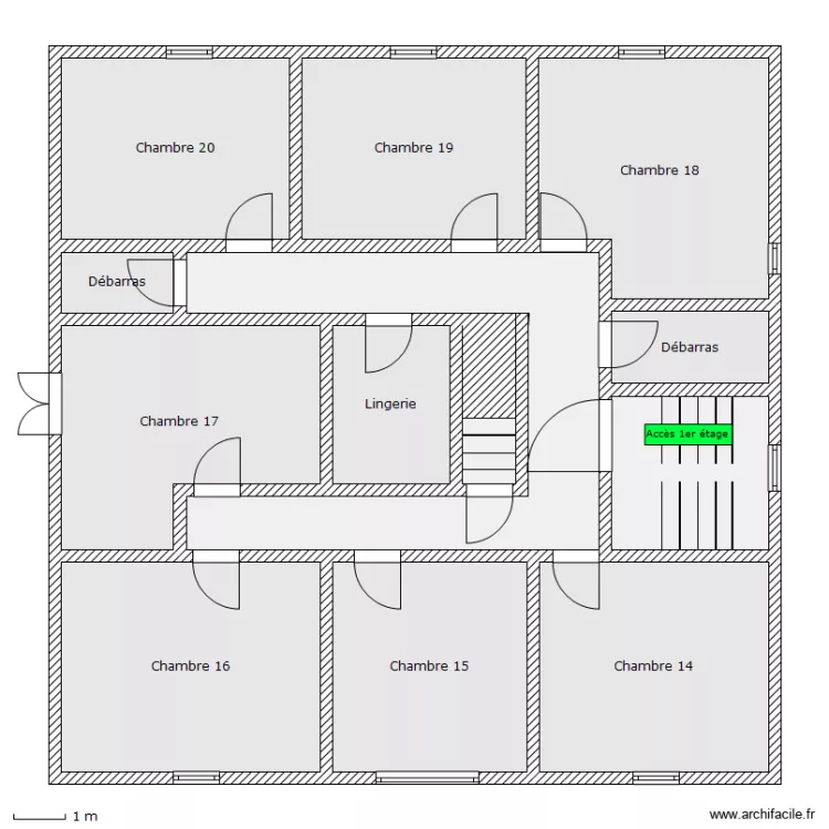Auberge - 2e etage. Plan de 