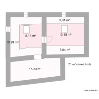 Poleymieux - division maison COMBLES AMENAGES (sans cloison ni isolation)