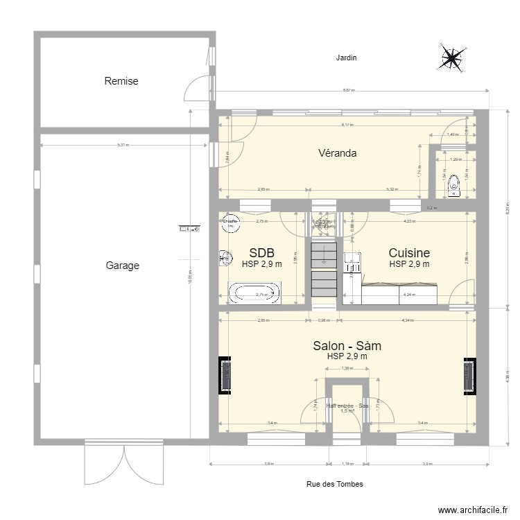 Tombes 38 - RDC. Plan de 0 pièce et 0 m2