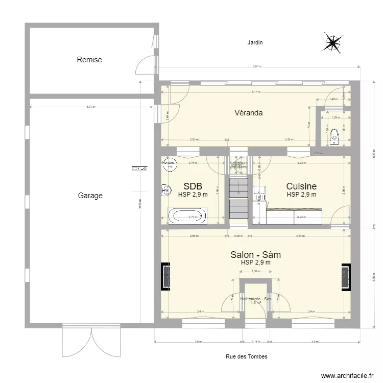 Tombes 38 - RDC. Plan de 