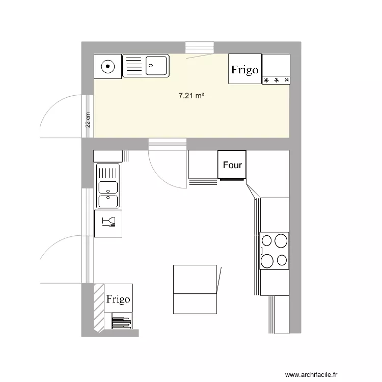 Cuisine Montast. Plan de 