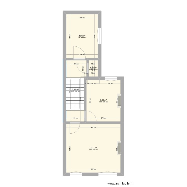 1e étage. Plan de 0 pièce et 0 m2