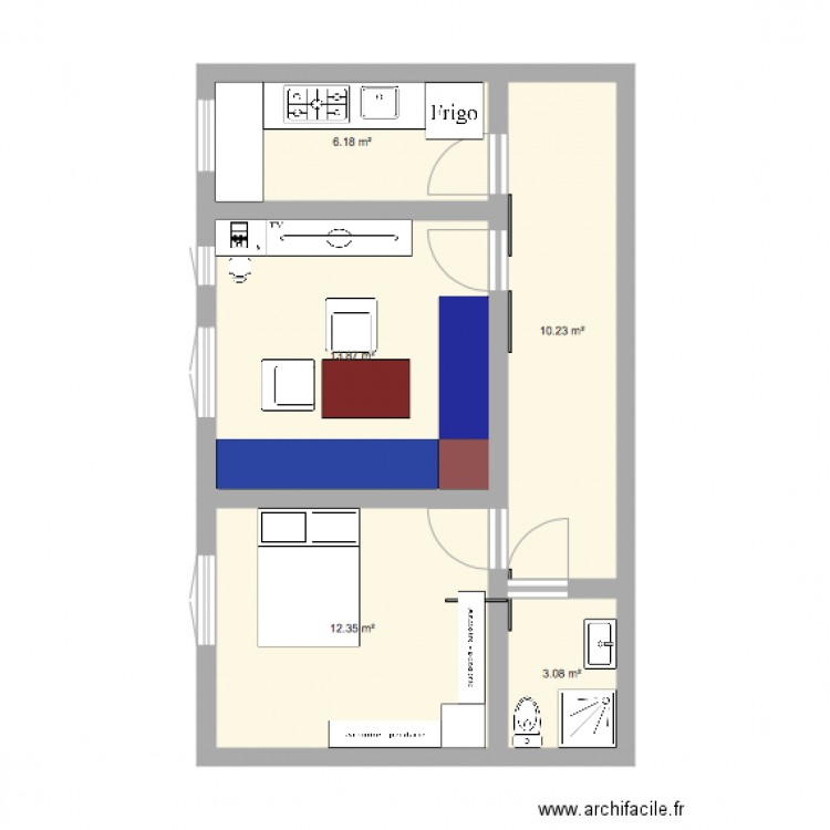 salon. Plan de 0 pièce et 0 m2