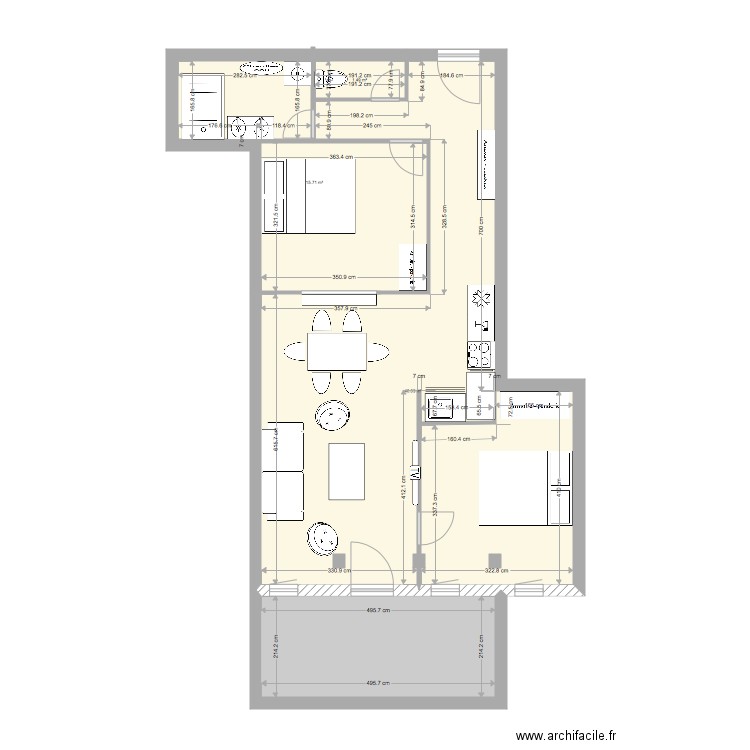 B603 meublé. Plan de 0 pièce et 0 m2