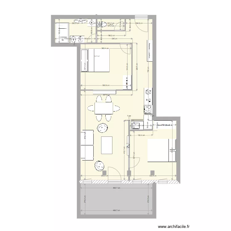 B603 meublé. Plan de B603 meublé. Plan de