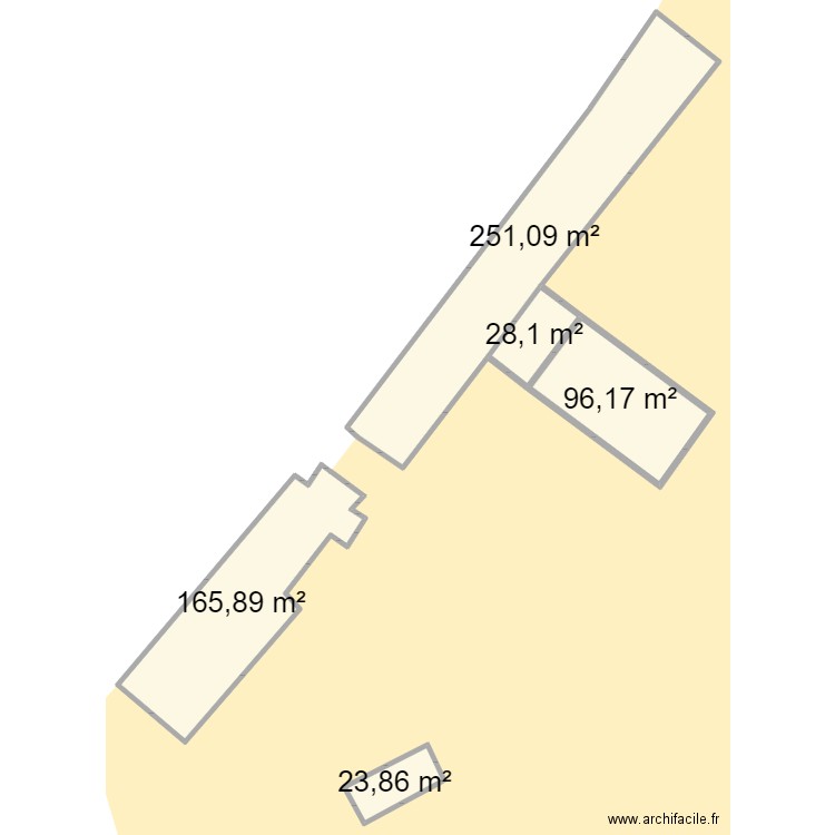 plan RC sur cadastre. Plan de 10 pièces et 1130 m2