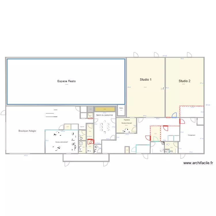EDNL rez-de-chauss&eacute;e Plan F. Plan de 
