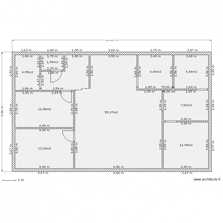 Plan 15 x 9. Plan de 0 pièce et 0 m2