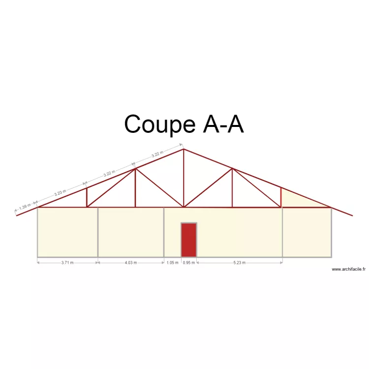 coupe AA prosper. Plan de 