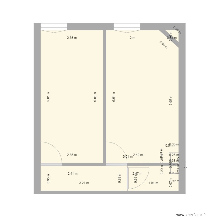 Dhenin R1 façade. Plan de 0 pièce et 0 m2