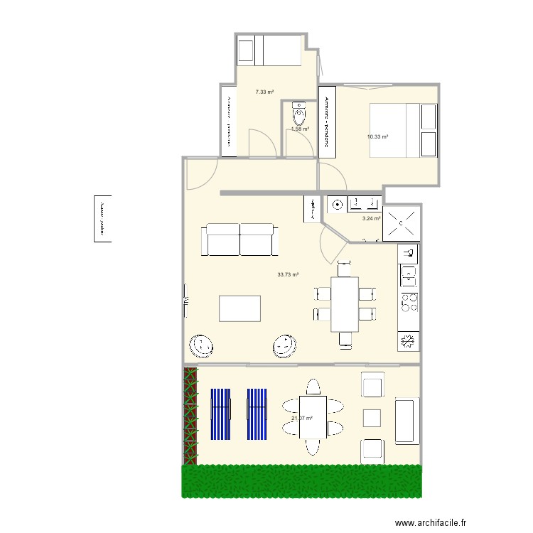 Californie mur porteur V4. Plan de 0 pièce et 0 m2