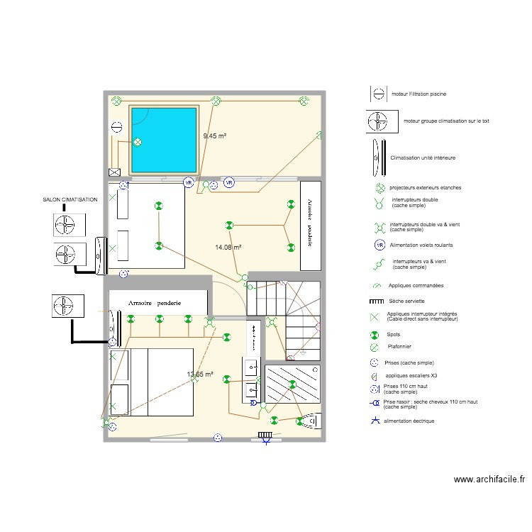 1er étage . Plan de 0 pièce et 0 m2