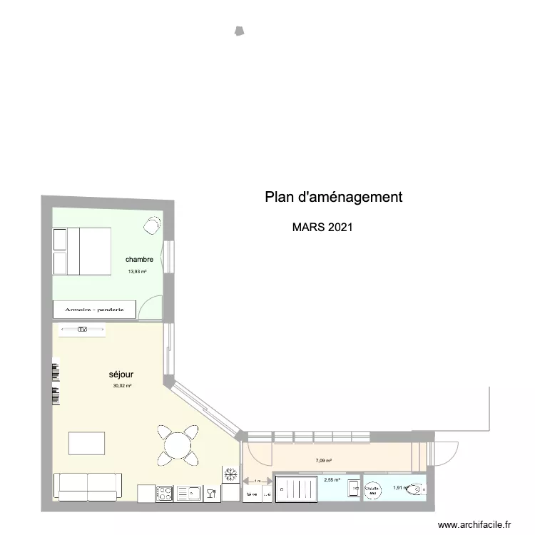 Plan extension structure ma&ccedil;onnerie. Plan de 