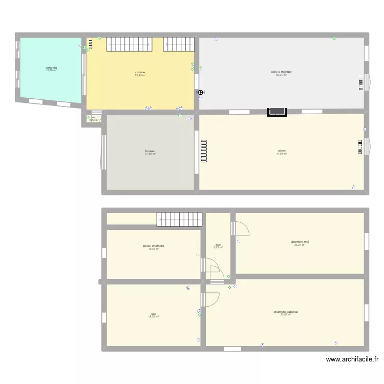 Rabaut rez de chausser. Plan de 