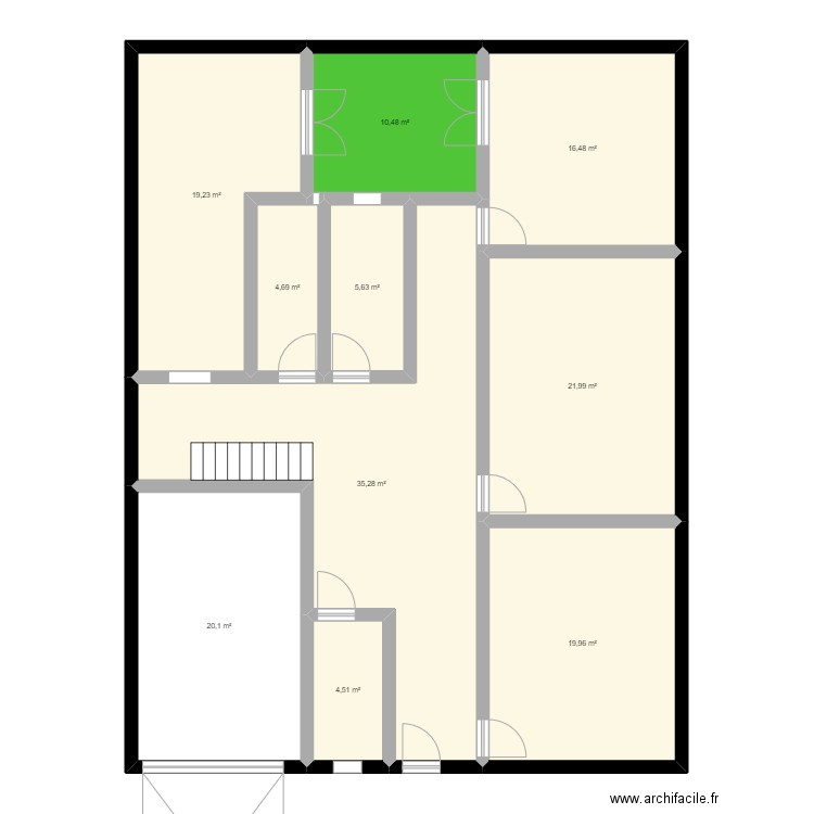 plan 02. Plan de 10 pièces et 158 m2