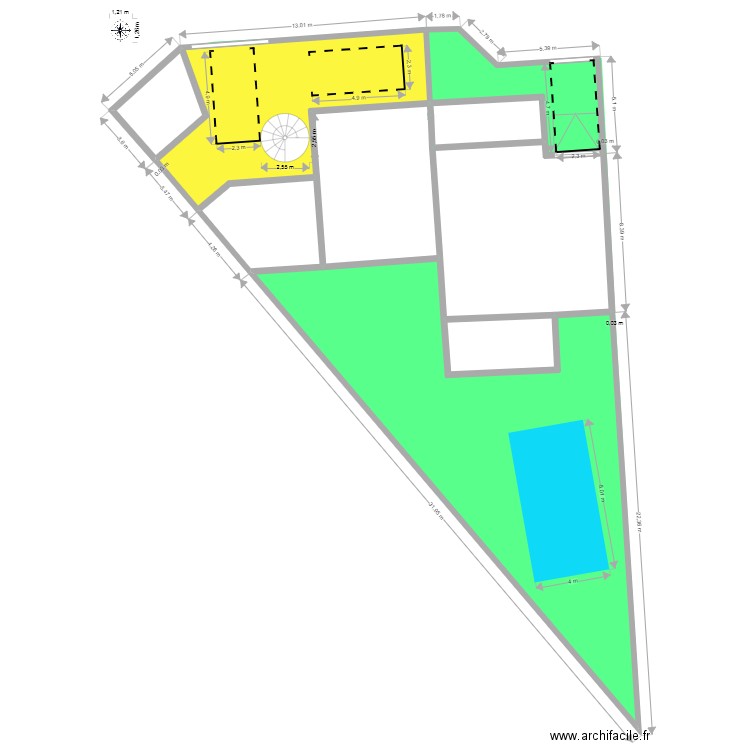 bouetard 3. Plan de 9 pièces et 468 m2