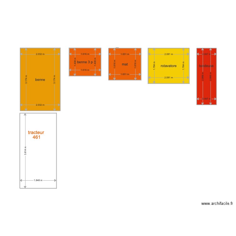 materiel echelle. Plan de 0 pièce et 0 m2