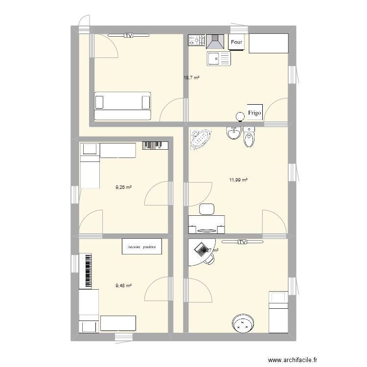 L appart. Plan de 0 pièce et 0 m2