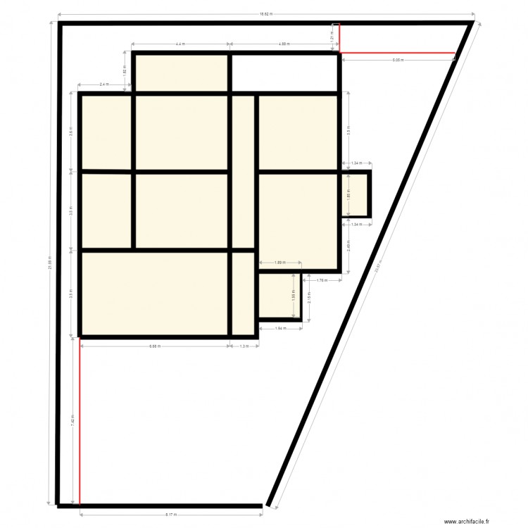 implantation prosper. Plan de 0 pièce et 0 m2