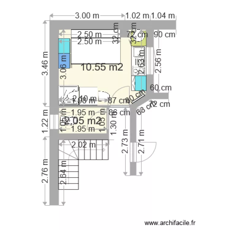 Studio Douche 7. Plan de Studio Douche 7. Plan de