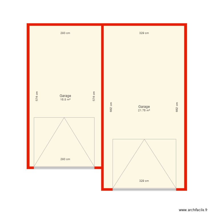 BI 3665 garages côté. Plan de 0 pièce et 0 m2