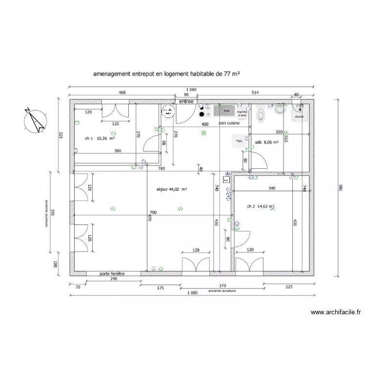 shema electrique renov_atelier. Plan de 