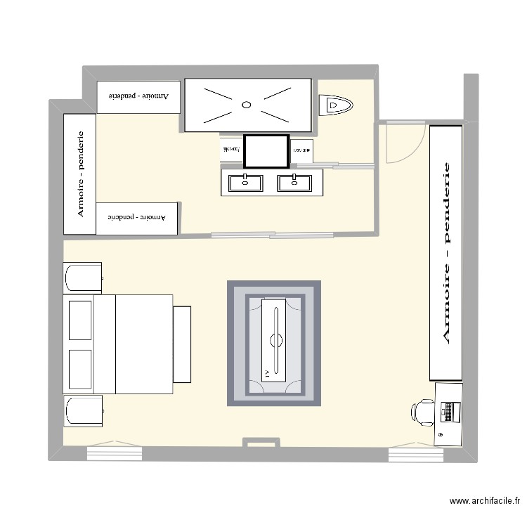 curra suite 1. Plan de 1 pièce et 46 m2