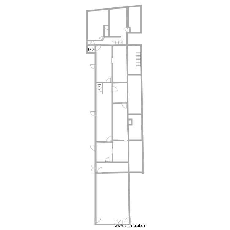 NDAT BAT  ABC niveau moins 1 . Plan de 15 pièces et 274 m2