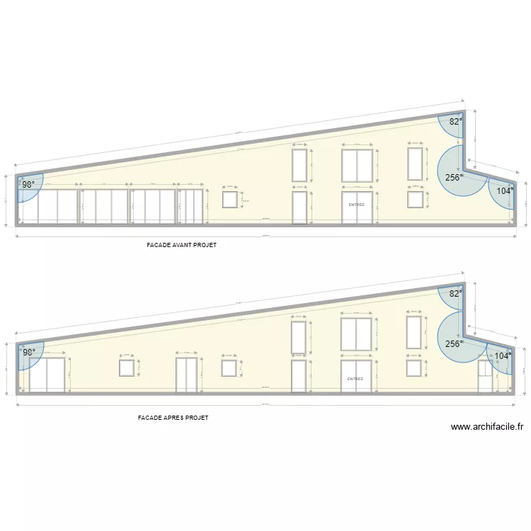 FACADE AVANT. Plan de 