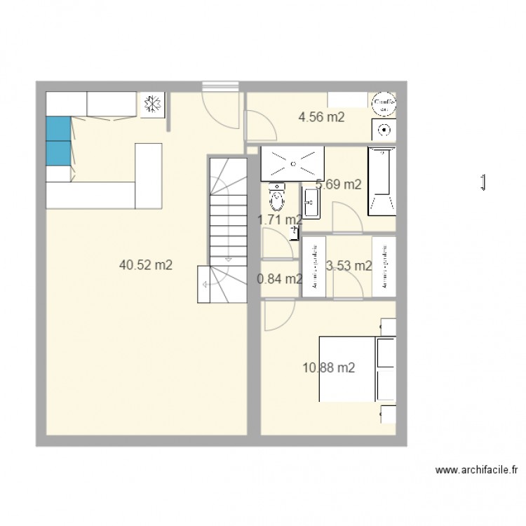 Rdc 68 m2. Plan de 0 pièce et 0 m2