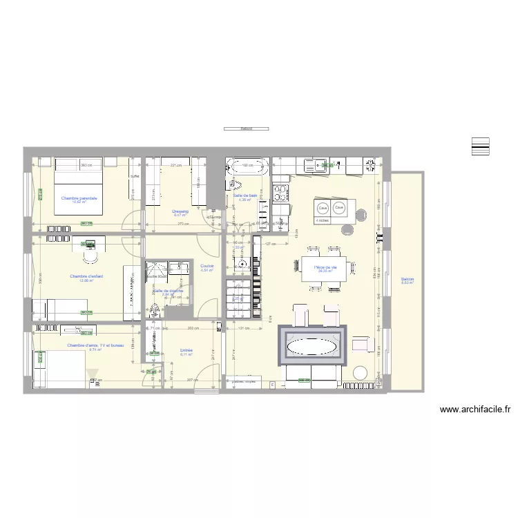 PLAN apr&egrave;s travaux . Plan de 