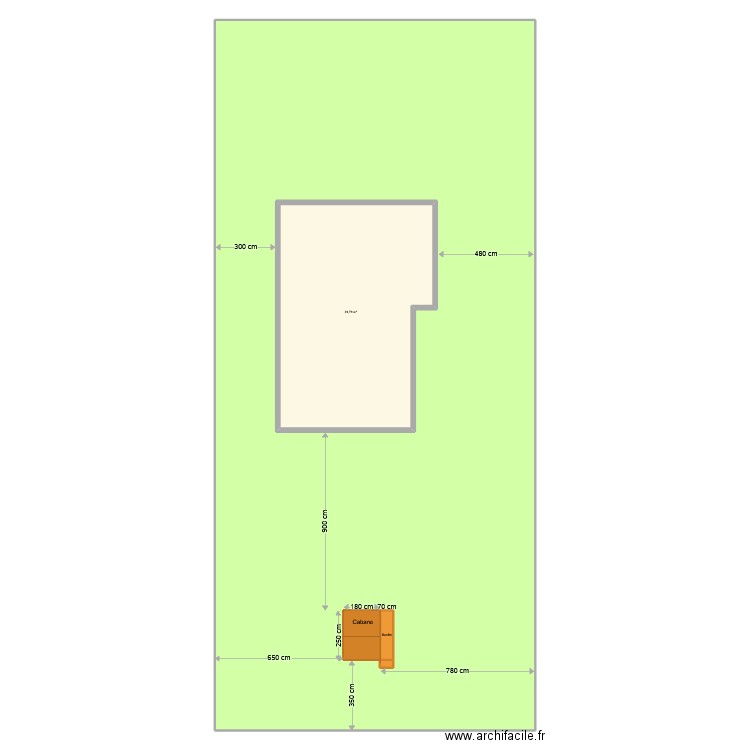 nouvelle cabane. Plan de 5 pièces et 674 m2