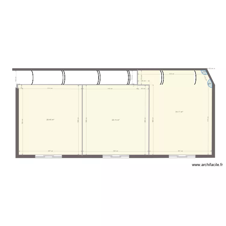 RCM terrasse existante. Plan de 