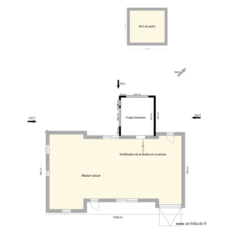 extension mairie. Plan de 2 pièces et 120 m2