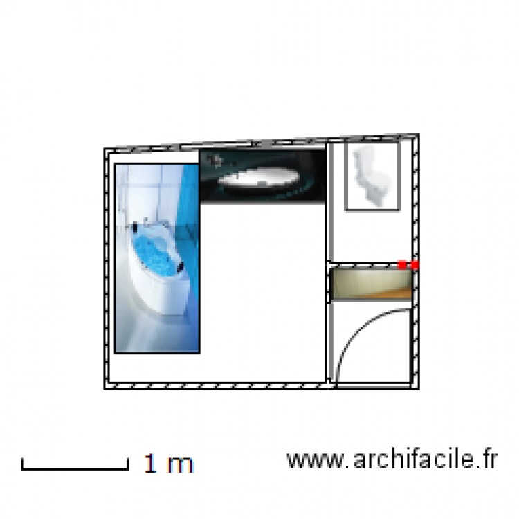 salle de bain test. Plan de 0 pièce et 0 m2