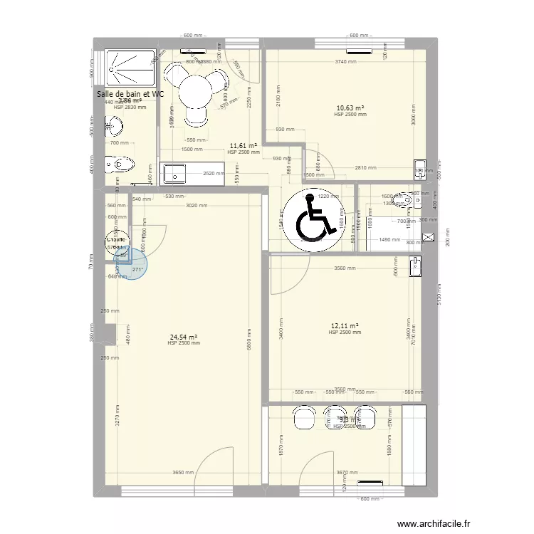Cabinet PEZET_3. Plan de 