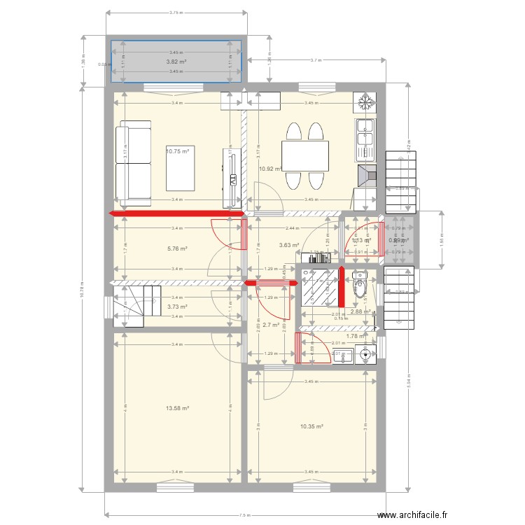 Maison des potiers Version 1 . Plan de 0 pièce et 0 m2