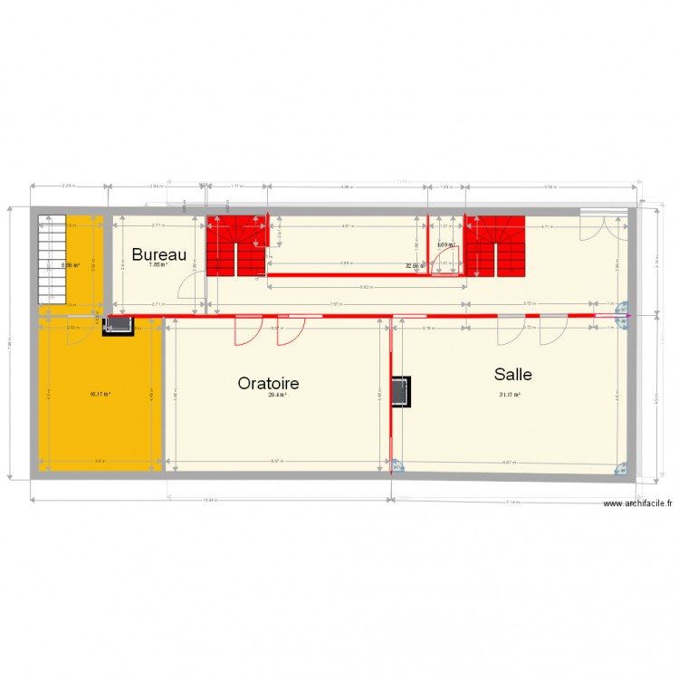 Sacrée Coeur ETAGE Prévision de démolition. Plan de 0 pièce et 0 m2