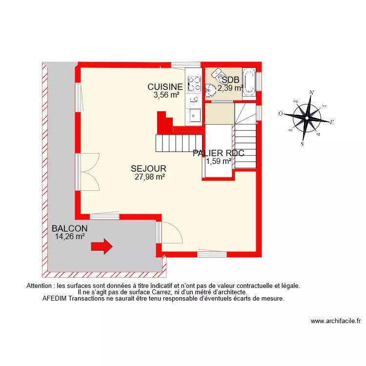 BI 8287 RDC. Plan de 