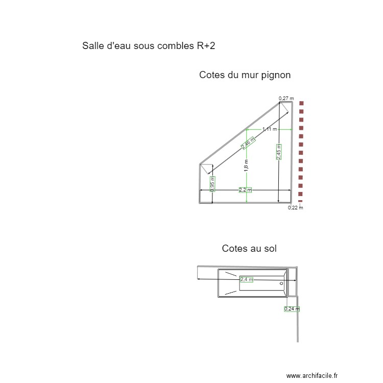 salle d'eau. Plan de 0 pièce et 0 m2