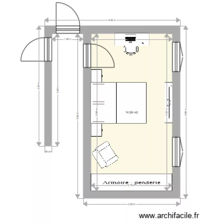 Tamagno Chambre Fils. Plan de 