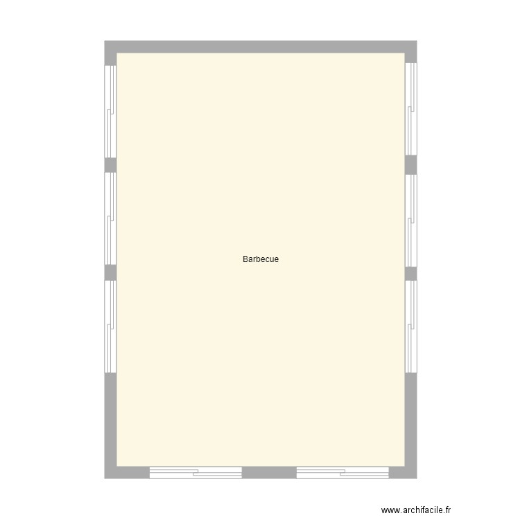 barbecue. Plan de 0 pièce et 0 m2